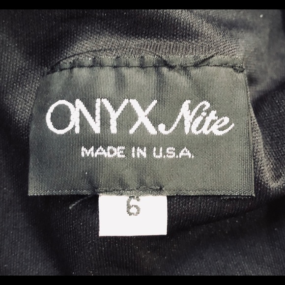 Onyx Nite Cocktail Midi High Low Faux Wrap Dres 6 - Picture 7 of 8